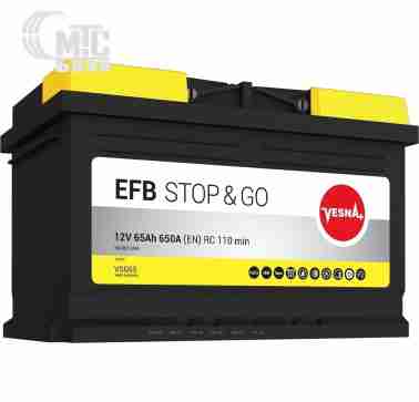 Аккумуляторы Аккумулятор Vesna  EFB Stop&Go [313065] 6СТ- 65 Ач R EN680 А 278x175x190 мм